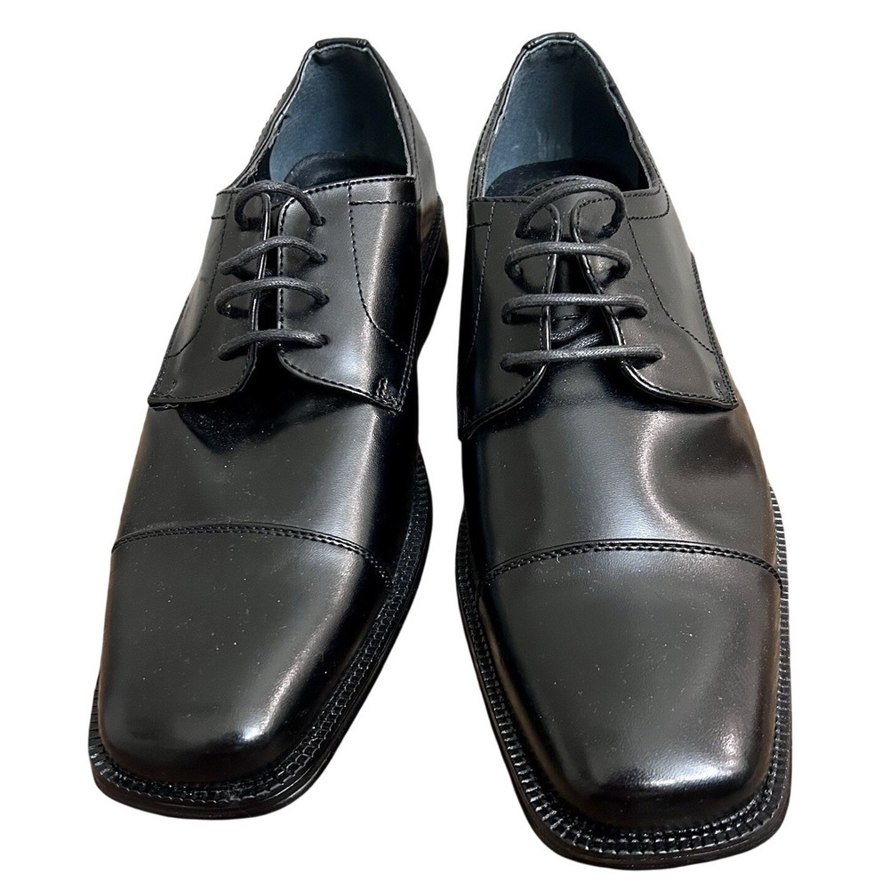 Men's Alfani  Adam Cap Toe Oxford Black Dress Shoe Size  10  42101 New W/O Box